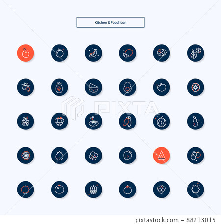 與廚房、烹飪和食物相關的圖標集合 與廚房、烹飪和食物相關的圖標集合 88213015