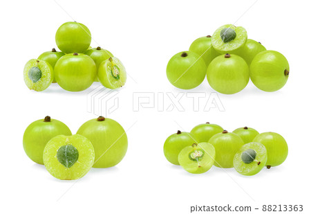 Indian gooseberry or Amla (Phyllanthus emblica) isolated on white Indian gooseberry or Amla (Phyllanthus emblica) isolated on white 88213363