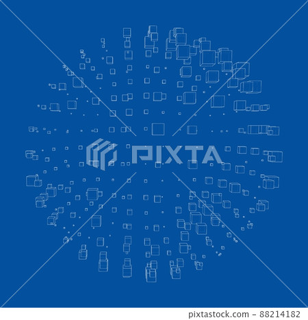 Vector abstract sphere background Vector abstract sphere background 88214182