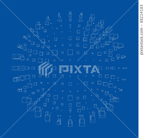 Vector abstract sphere background Vector abstract sphere background 88214183