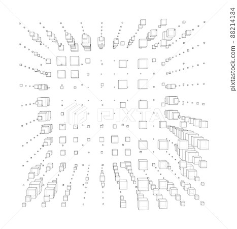 Vector abstract boxes background Vector abstract boxes background 88214184