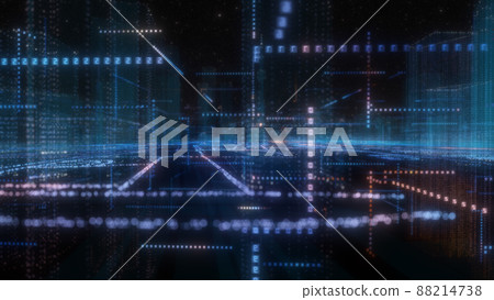 Futuristic Smart Digital City. Smart City And Technology Business Concept 88214738