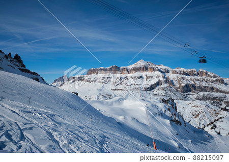 Ski resort in Dolomites, Italy 88215097