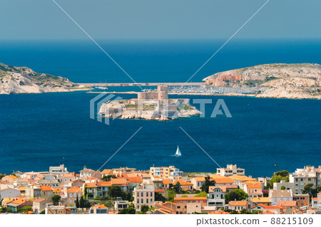 View of Marseille town. Marseille, France 88215109