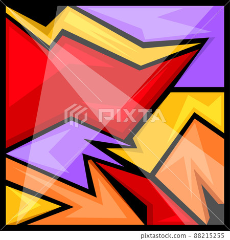 abstract sticker art template 88215255