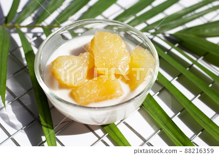 Tapioca in syrup with cocont milk Tapioca in syrup with cocont milk 88216359