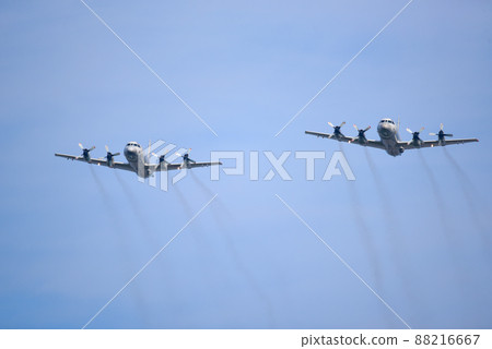 Patrolling aircraft P-3C formation flight 88216667