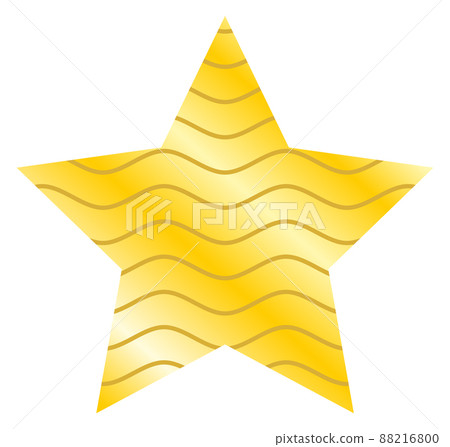 Golden star shape with scratch layer. Shiny gradient effect 88216800