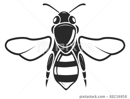 Honey bee logo. Flying insect symbol. Bumblebee logo 88216958