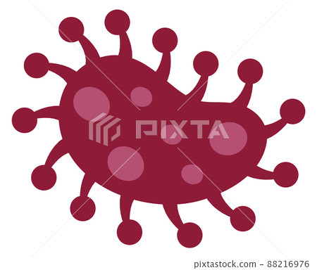 Red germ. Abstract bacteria. Disease bacillus icon Red germ. Abstract bacteria. Disease bacillus icon 88216976