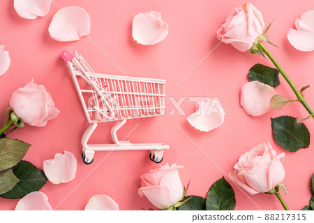 母親節 花束 玫瑰 玫瑰花 背景 購物車 Mother's Day rose 母の日 母親節 花束 玫瑰 玫瑰花 背景 購物車 Mother's Day rose 母の日 88217315