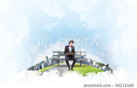 young student with a book young student with a book 88218186