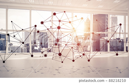 Networking and wireless connection as concept for effective modern business Networking and wireless connection as concept for effective modern business 88218210