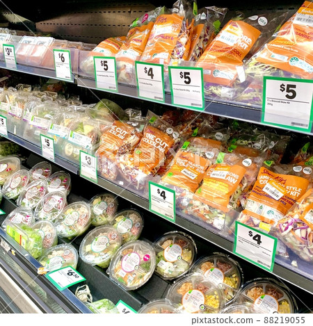 Australian supermarket salad corner 88219055