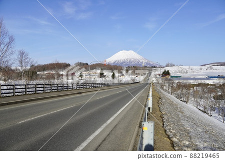 Mt. Yotei seen from the viewpoint of Mt. Yotei in the Kurokawa district of Niseko Town 88219465