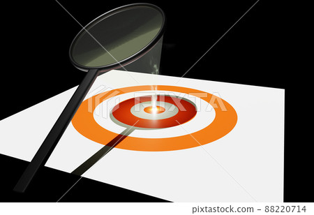 Burn energy by concentrating energy on a concentric target with a magnifying glass 88220714