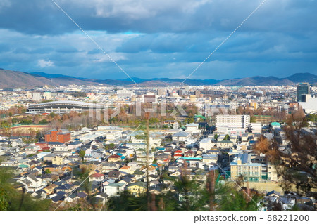 岡山縣岡山市北區19號從京山看到的岡山市 88221200