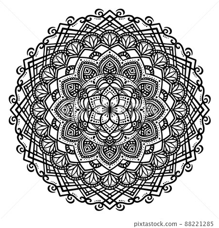 Mandala art (flowers, geometric patterns, dots) 88221285