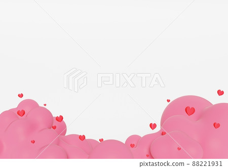 Valentine's Day and baby birth background concept. Kids Birthday background. Mother day. 3d rendering Valentine's Day and baby birth background concept. Kids Birthday background. Mother day. 3d rendering 88221931