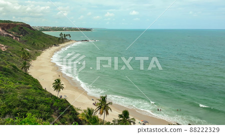 tropical Coqueirinho Beach. Conde, Paraiba, Brazil. panoramic, seascape 88222329