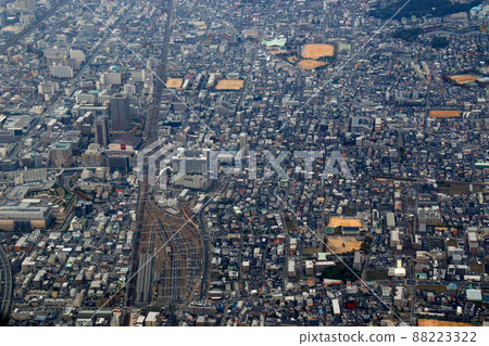 Aerial view Nishinomiya Nishinomiya Kitaguchi Station Nishinomiya garage area 88223322