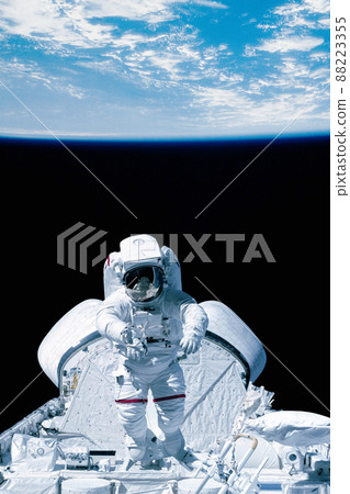 Astronaut and spaceship. Elements of this image furnished by NASA. Astronaut and spaceship. Elements of this image furnished by NASA. 88223355