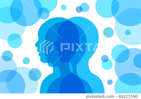 Human Psychology Brain Head Silhouette Vector AI 88223590