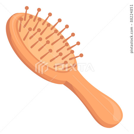 Wooden bristle brush. Natural hair care tool 88224851