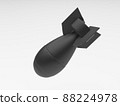 3d rendering of a black missile falling in metal 88224978