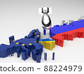 3D rendering of a Missile bombarding Ukraine 88224979