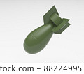 3d rendering of a green missile falling in metal 88224995
