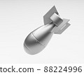 3d rendering of a metal falling missile 88224996