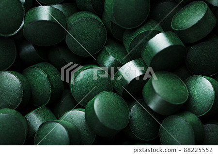 Green tablets from spirulina vegetarian dietary supplement Green tablets from spirulina vegetarian dietary supplement 88225552