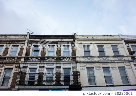 London cityscape, a series of brick apartments 88225861