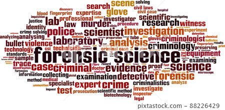 Forensic science word cloud Forensic science word cloud 88226429