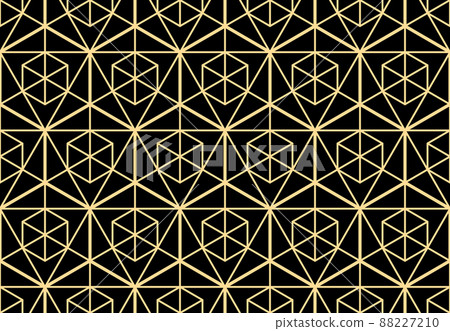 The geometric pattern with lines. Seamless vector background. Gold and black texture. Graphic modern pattern. Simple lattice graphic design The geometric pattern with lines. Seamless vector background. Gold and black texture. Graphic modern pattern. Simple lattice graphic design 88227210