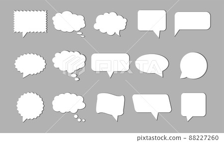 Speech Bubble set. Vector illustration. Flat design. Speech Bubble set. Vector illustration. Flat design. 88227260