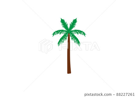 Palm, tree. Vector illustration. Flat design. Palm, tree. Vector illustration. Flat design. 88227261