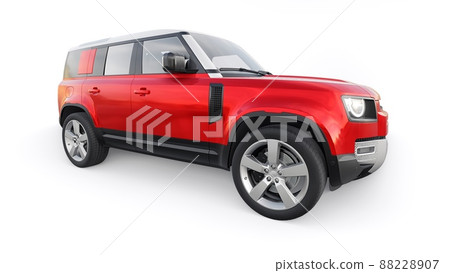 Expedition SUV for rural areas and outdoor activities. 3d render Expedition SUV for rural areas and outdoor activities. 3d render 88228907