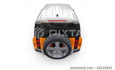 Expedition SUV for rural areas and outdoor activities. 3d render Expedition SUV for rural areas and outdoor activities. 3d render 88228942