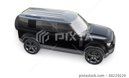 Expedition SUV for rural areas and outdoor activities. 3d render Expedition SUV for rural areas and outdoor activities. 3d render 88229220