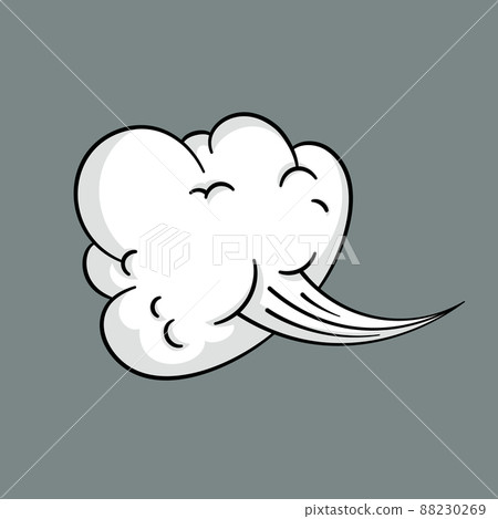 Comic cloud or smoke, cartoon vector motion... - Stock Illustration ...