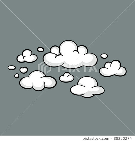 Comic cloud or smoke, cartoon vector motion... - Stock Illustration ...