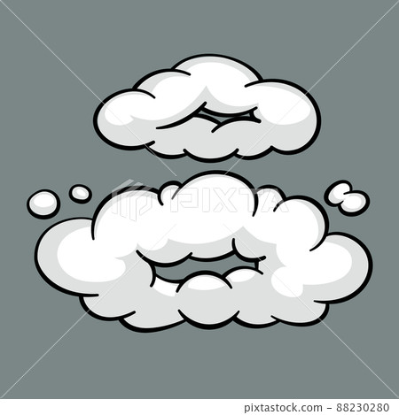 Comic cloud or smoke, cartoon vector motion... - Stock Illustration ...