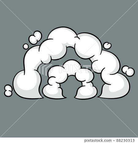 Comic cloud or smoke, cartoon vector motion effects, and explosions Comic cloud or smoke, cartoon vector motion effects, and explosions 88230313