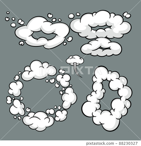 Comic cloud or smoke, cartoon vector motion...-插圖素材 [88230327] - PIXTA圖庫