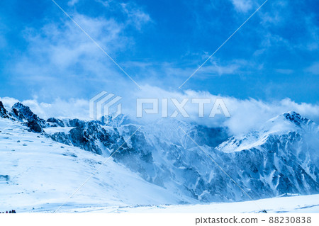 Mt. Utsugi and Mt. Sannosawa, one of the 100 famous mountains in Japan seen from Mt. Kisokoma in Nagano Prefecture Mt. Utsugi and Mt. Sannosawa, one of the 100 famous mountains in Japan seen from Mt. Kisokoma in Nagano Prefecture 88230838