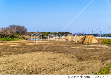 Embankment maintenance Water control measures and embankment construction of riverbed Tokigawa 2022.03 c-2 High saturation Embankment maintenance Water control measures and embankment construction of riverbed Tokigawa 2022.03 c-2 High saturation 88231506