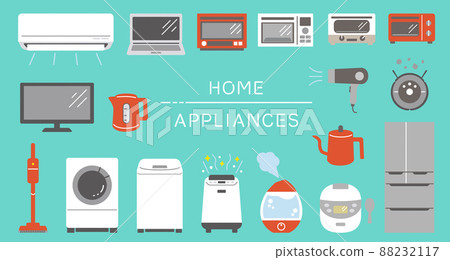 Illustration set of simple home appliances Illustration set of simple home appliances 88232117