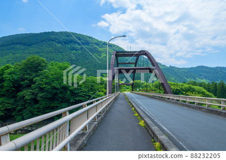 渡瀨溪谷，近水沼站，黑根大橋，荒神山，初夏風景 88232205